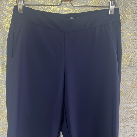 Sung Alfred Sung Navy Pull On High-Rise Capris Size 6 - Picture 3 of 12